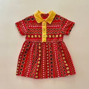Vintage Montgomery Ward Toddler Children's Floral Floral Flower Dress 1T 18M